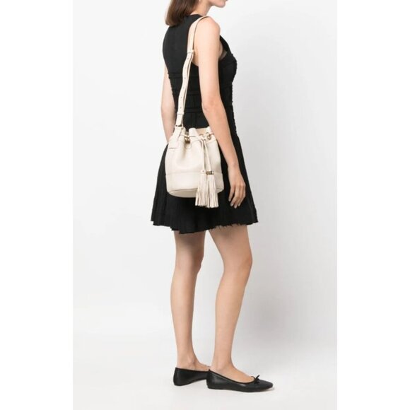 SEE BY CHLOE Vicki Taupe Leather Bucket Bag - Picture 8 of 13